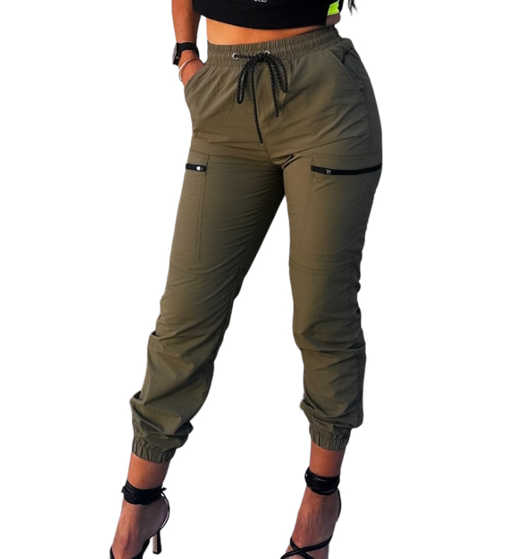 Olive Windbreaker Joggers